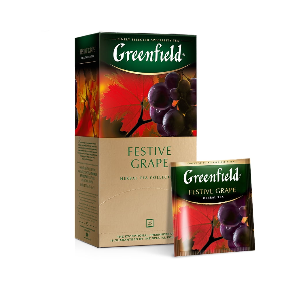 GREENFIELD Herbal Tea 'Festive Grape' 25 Tea Bags