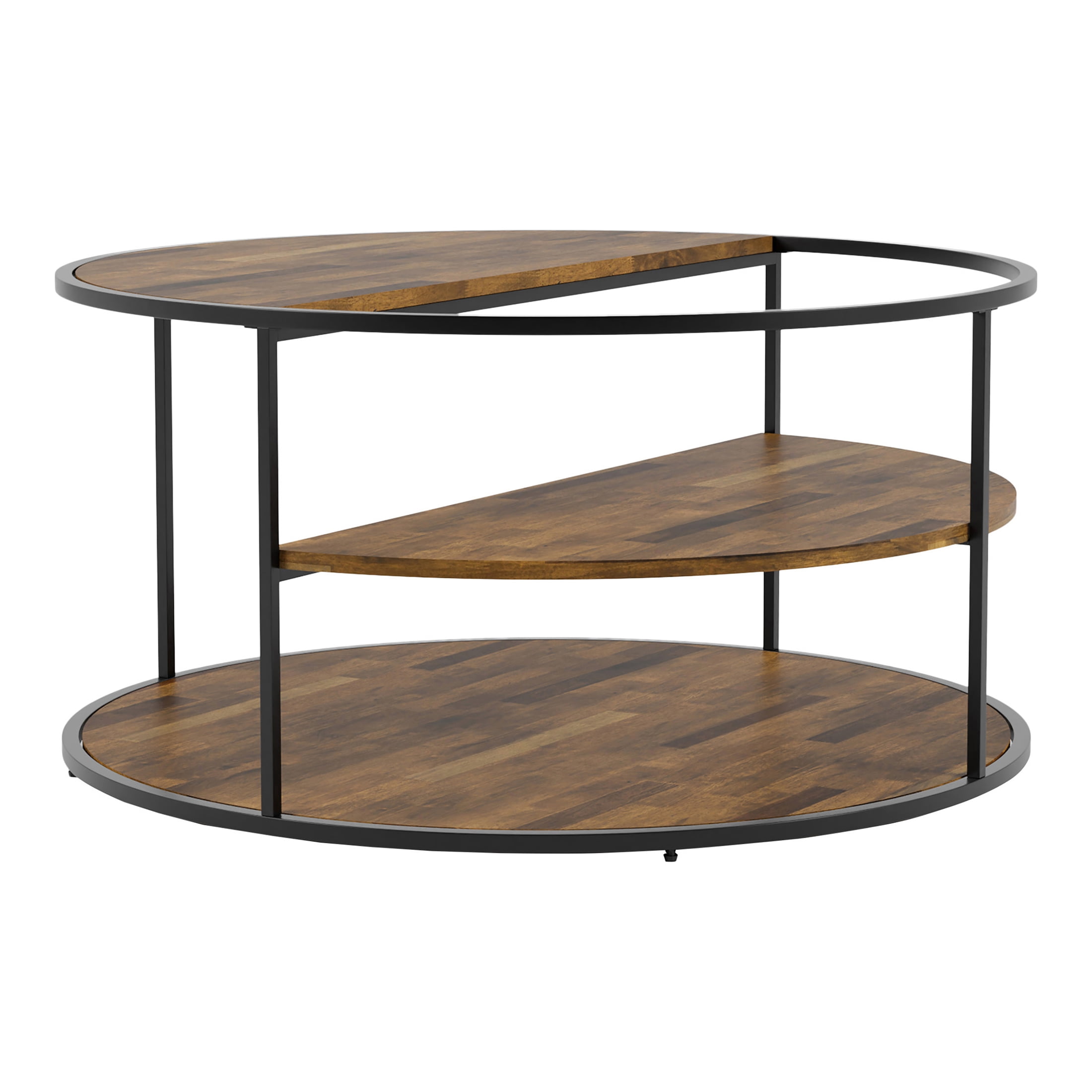 Furniture of America Adelia 2-Shelf Coffee Table, Black