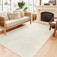 thumbnail image 1 of Collive Boho Area Rug 5x8ft, White Braided Cotton & Polyester, Machine Washable, Farmhouse & Boho Style, Living Room, Dining Room, Bedroom, Bathroom, Entryway, Indoor-Outdoor, 1 of 7