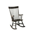 thumbnail image 1 of Benzara BM185747 Traditional Style Wooden Rocking Chair with Contoured Seat, Black, 1 of 2