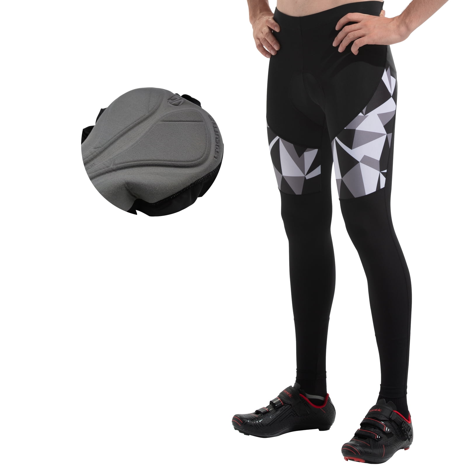 Santic Men's Cycling Pants Padded Road Bicycle Wear MTB Leggings Outdoor Cyclist Riding Bike