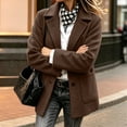 thumbnail image 5 of Asgosdo Women Wool Trench Coat Button Down Single Breasted Long Sleeve Soft Lined Casual Warm Peacoat Fall Winter Outerwear with Pockets, 5 of 7