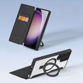 thumbnail image 2 of Funda para teléfono Samsung S24Ultra con soporte y fuerte succión magnética, funda de cuero transparente S24, 2 of 5