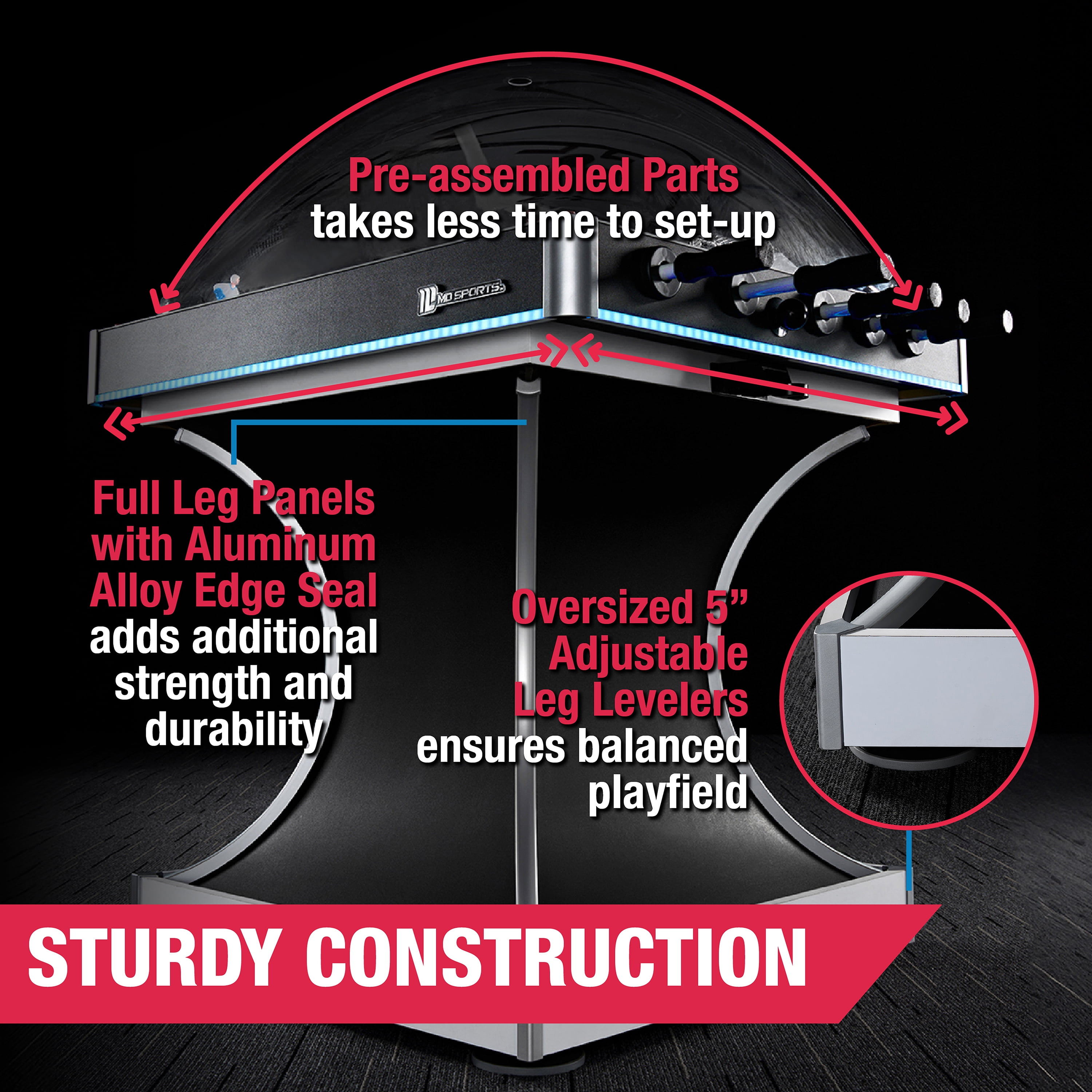42 in Dome Hockey Table with Electronic Scorer, Bubble Hockey by MD Sports