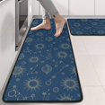 thumbnail image 2 of Kitchen Rugs Sets Of 2,Blue Sun Moon Cloud Star Pattern Anti Fatigue Kitchen Mat Rugs Non Slip Washable,Decorative Kitchen Floor Mats for Kitchen,Sink,Laundry,17"x47"+17"x47", 2 of 5