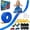 Blue, variant on Berallo Flexible Race Track Slot Car Track 16.4ft DIY Flex Car Ramp Set for Kids Ages 3+ (Blue)