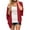 Red, variant on Lindreshi Cardigan for Women Women's Solid Puff Sleeve Kimono Cardigan Loose Chiffon Cover up Casual Blouse Tops