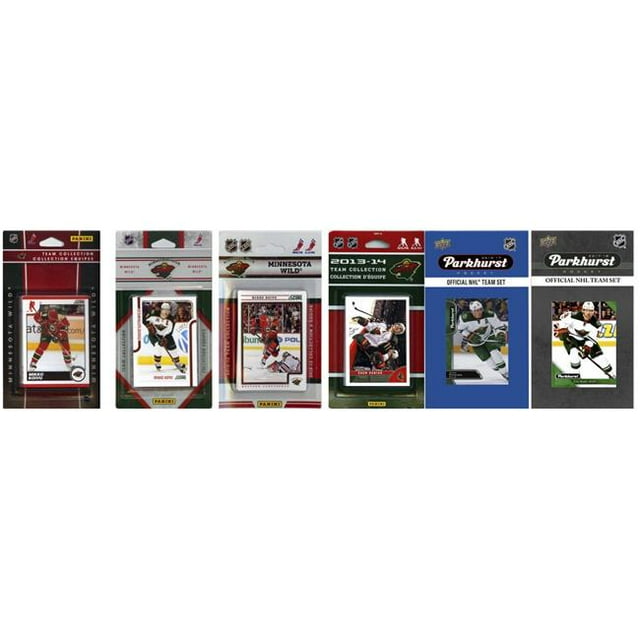 C & I Collectables WILD617TS NHL Minnesota Wild 6 Ensembles de Cartes à Échanger sous Licence Différentes