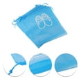 thumbnail image 3 of Bolsas de almacenamiento de zapatos a prueba de polvo de 10 piezas de Unique Bargains, bolsa de almacenamiento portátil con cordón, color azul, 3 of 5