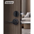 thumbnail image 2 of Lanwandeng Keyed Alike Front Door Lever Lockset with Single Cylinder Deadbolt Combination Set, All Keyed Same Exterior Door Handle with Lock and Dead, 2 of 8
