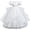 A-White244, variant on Elegant Girls Evening Dress Satin Lace Trim Puff Short Sleeve Beaded Appliques Maxi Ball Gown Flower Girl Dress For Wedding Party Prom 4-14Y
