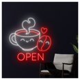 thumbnail image 4 of Letrero De Neón Con Forma De Taza De Café En Forma De Corazón, Luz LED Regulable Para Té, Bebidas, Negocios, Tiendas, Decoración De Pared 50cm, 4 of 7