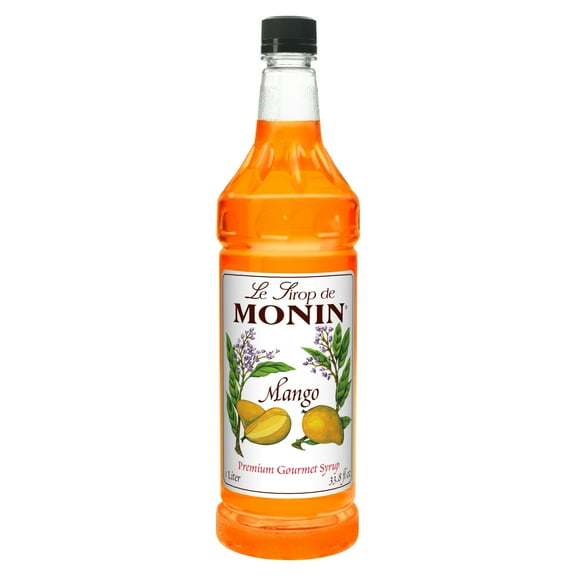 Monin Mango Premium Gourmet Syrup, 1 Liter Bottle - 4 Per Case