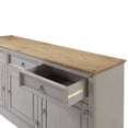 thumbnail image 5 of OS Home and Office Furniture Model COR917 Cottage Series Wood Buffet Sideboard in Corona Brown Grey, 5 of 5