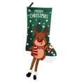 thumbnail image 2 of Christmas Stockings Personalized,18" 3D Design Custom Stocking with Festive Pattern,Red-Green Xmas Stocking for Family Fireplace Decor(Reindeer), 2 of 9