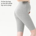 thumbnail image 4 of Leggings suaves de cinco puntos para mujeres embarazadas, cintura alta, pantalones de montar, 4 of 6