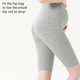 thumbnail image 4 of Leggings suaves de cinco puntos para mujeres embarazadas, cintura alta, pantalones de montar, 4 of 6