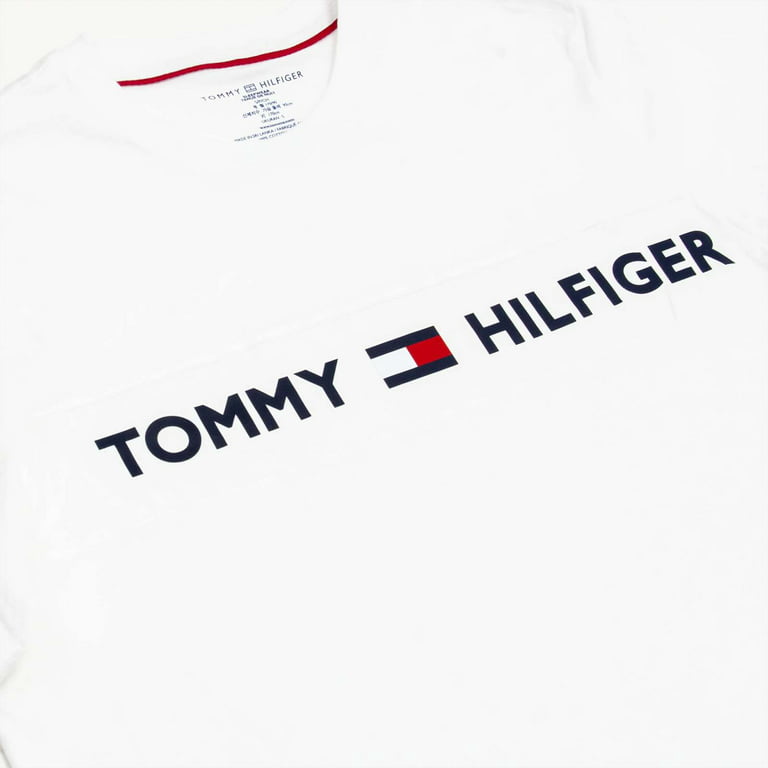 Tommy Hilfiger Men's Short Sleeve Logo Tee, White,M - US