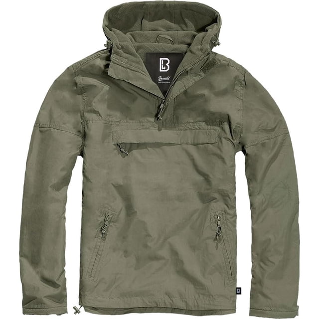 Chaqueta cortavientos Brandit Individual Wear para hombre, color verde oliva