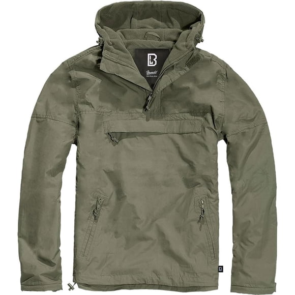 Chaqueta cortavientos Brandit Individual Wear para hombre, color verde oliva