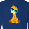 thumbnail image 4 of Inktastic Giraffe With Blue Sunglasses, Cute Giraffe Long Sleeve Youth T-Shirt, 4 of 5