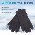 thumbnail image 4 of Opvise 1 Pair Women Men Autumn Winter Gloves Warm Windproof Full Finger Mittens Polar Fleece Anti slip Gloves Black Women, 4 of 8