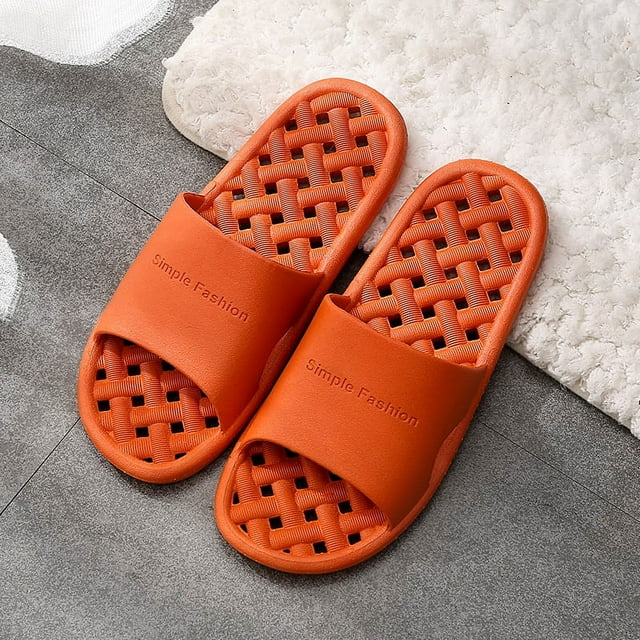 Sandalias de cuadros con fugas inglesas para hombre y mujer, zapatillas de baño con masajes huecos, para el hogar, interior y exterior