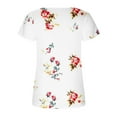 thumbnail image 4 of HAPIMO Women's Trendy Plus Size Loose Tops Clearance Summer Lace Crochet Splicing Sale Solid Tees Fashion Clothing Round Neck Pullover Short Sleeve Shirts White XXL, 4 of 4