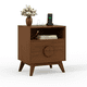 thumbnail image 5 of Fluted night stand - set of 1 o 2 wood de altura nightstands con estación de carga (usb ports y outlets), 2 cajones, abiertos estante y feet para dormitorio, sofa y sala de estar, 5 of 6