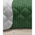 thumbnail image 3 of Irish Down Alternative Comforter, 4 Leaf Shamrock Clover Flowers Dotted Dashed Lines National Culture Art, Microfiber Quilt for All Season, 5 Sizes, White Green, by Ambesonne, 3 of 3