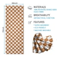 thumbnail image 2 of Orange and White Checkerboard Pattern Hot Yoga Mat Towel Non Slip for Hot Yoga - Quick-Drying Yoga Mat Cover with 4 Corner Pockets with Travel Bag - Hot Yoga Towel Non Slip 70"x26", 2 of 6