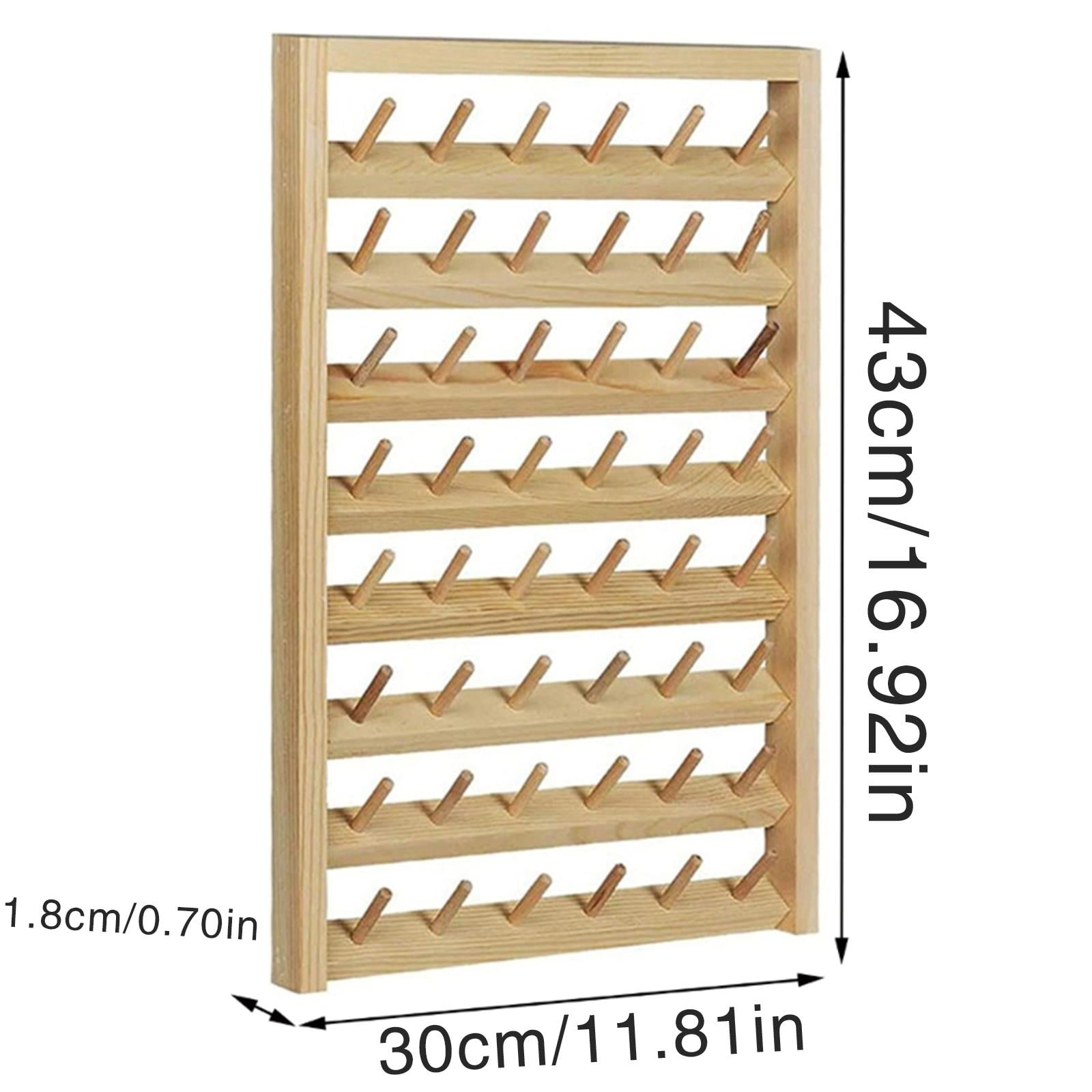 48 Spool Thread Rack Wooden Thread Holder Sewing for Sewing Quilting Embroidery Hair Braiding Rack