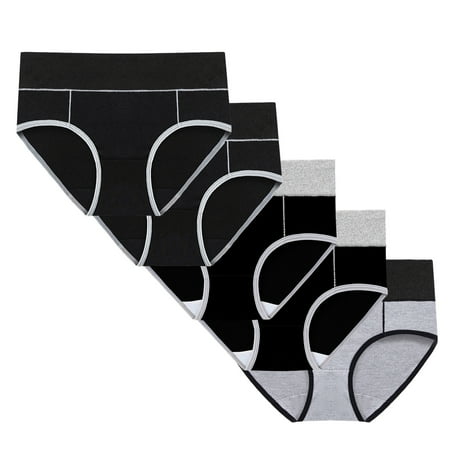 

HHei_K Women s tempting Fashion Large Size Color Bump Buttocks Splicing Panties 5PC