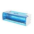 thumbnail image 1 of Mistaha Transparent Cover Distribution Box 2-Layer Single Phase Terminal Junction Box with Copper Neutral Wire Box, Rail-Mounted Wire Distribution Box, Power Distribution Box White+Blue JH8215, 1 of 6