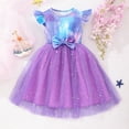 thumbnail image 6 of WIBACKER Toddler Mermaid Tutu Dress Little Girls Fluffy Summer Casual Party Sequins Tulle Sundress for Kids 3-7 Years, 6 of 8