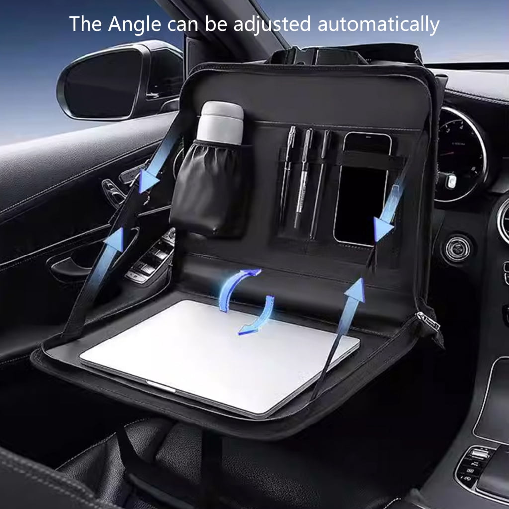 Multifunctional Car Tray Table Portable Folding Car Desk for Steering Wheel & Seat Back for Large Vehicles Like Trucks
