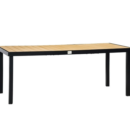 Aluminum - Framed Outdoor Dining Table / Serves Drinks and Meals for 8 Friends