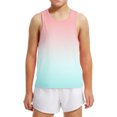 thumbnail image 6 of Spazoro Little and Big Girls Tank Tops Undershirts, Gradient Color Summer Breathable Sleeveless Camisole for Kids Girls Boys Pink Size 3 T, 6 of 6