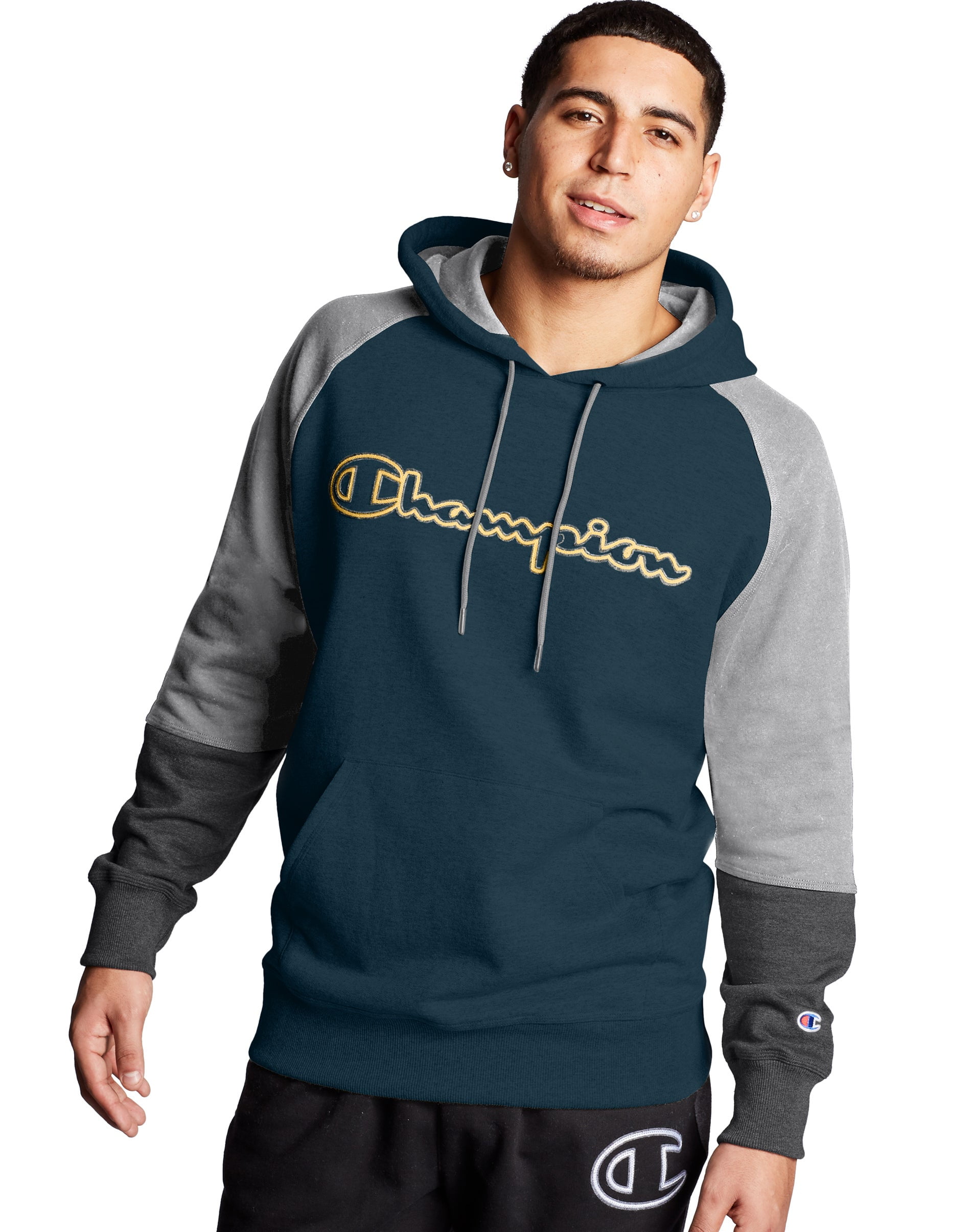 champion color block hoodie