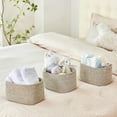 thumbnail image 5 of Small Cotton Rope Storage Baskets Set of 3 - 11x7x7" Beige Woven Baskets for Toy, Towel, and Home Organization, 5 of 8