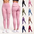 thumbnail image 5 of Jesvior Plus Size Women's High Waisted Cargo Yoga Leggings with Pockets Tummy Control Stretch Workout Leggings Running Athletic Gym Activewear, 5 of 9