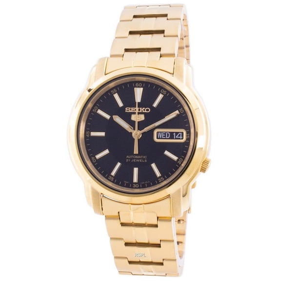 Seiko Men's Series 5 Automatic Black Dial Watch SNKL88