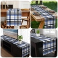 thumbnail image 6 of Blue Black Plaid Table Runner 72 Inches Long, Farmhouse Blue Black Checkered Kitchen Coffee Dining Table Decoration for Home Party Birthday Wedding Home Decor 14x72 Inches, 6 of 8