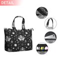thumbnail image 2 of Black White Gothic Butterfly Sun Moon Flower Pattern Travel Tote Bags for Women Carry On,Large Weekender Bags for Women Travel,Multi Functional Duffle Bag for Work,Shopping,Sports, 2 of 5