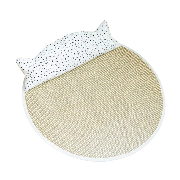 Esterilla refrescante para gatos de interior (55 cm de diámetro), lavable, transpirable, para días calurosos, base antideslizante para sofá de perros
