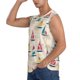 thumbnail image 3 of Balery Reto Marine Nautical Camisetas sin mangas para hombre, absorbe la humedad y protege contra el mal olor.-XX-Large, 3 of 7