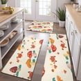 thumbnail image 2 of Orange Mushroom Fox Light Pattern Kitchen Rugs Sets Of 3,Kitchen Runner Rugs Non Skid Washable,Decorative Kitchen Floor Mats for Kitchen,Sink,Laundry,17"x30"+ 17"x47" + 17"x59", 2 of 6