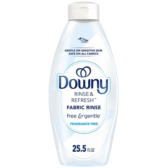 Downy Rinse & Refresh Free & Gentle Laundry Odor Remover, Fragrance Free, 25.5 fl oz, 37 Loads