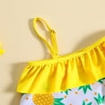 thumbnail image 5 of Mercatoo Summer Toddler Girls Ruffles Swimwear Cartoon Pineapple Prints Beach Swimsuit Bikini Children Bathing Suits Girls, 5 of 7