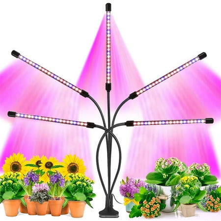

Grow Lights for Indoor Plant GIUGT 100W Plant Light 3/9/12h Timer 3 Switch Modes Adjustable Gooseneck 10 Dimmable Brightness for Greenhouse Flowers Veg Succulent